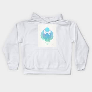 turquoise scarab Kids Hoodie